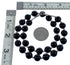 Native American Onyx Sterling Silver Bead Necklace AX124741